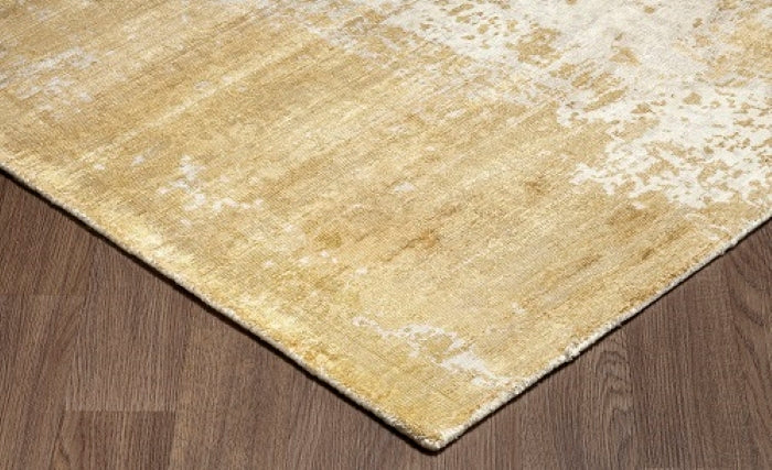 Allure Hand-Loomed Viscose Gold Area Rug (ALL-SH26GOLD) – Merit ...