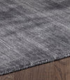 Luxe Hand-Loomed Wool Viscose Dark Grey Area Rug (LUX-187DGRY)